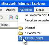 open the PSOCA windows via a link in your bookmark folder