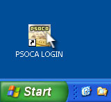 open the PSOCA windows via a link on your desktop